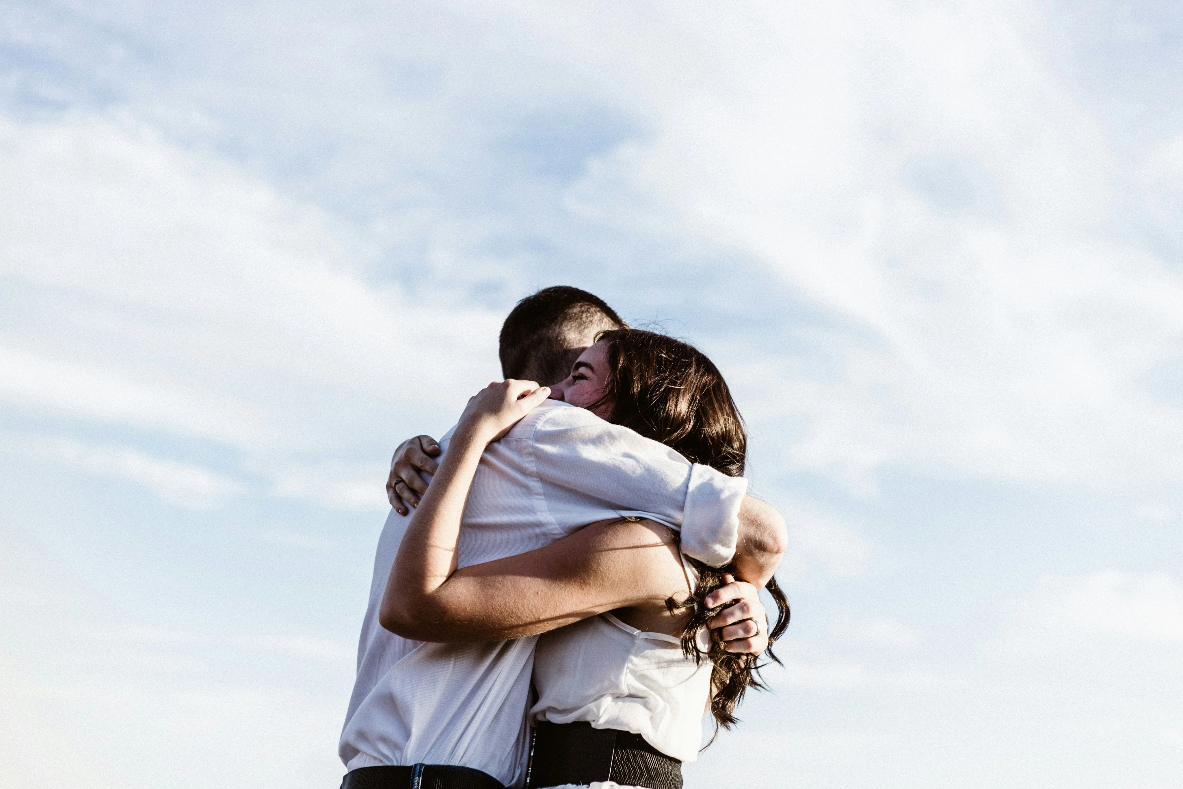Couple embracing